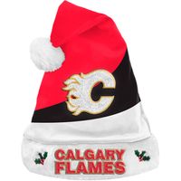 FOCO Calgary Flames Logo Colorblock Santa Hat