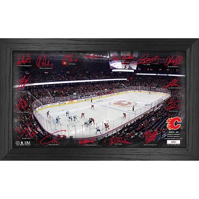 Highland Mint  Calgary Flames 12'' x 20'' 2024 Signature Rink Framed Photo