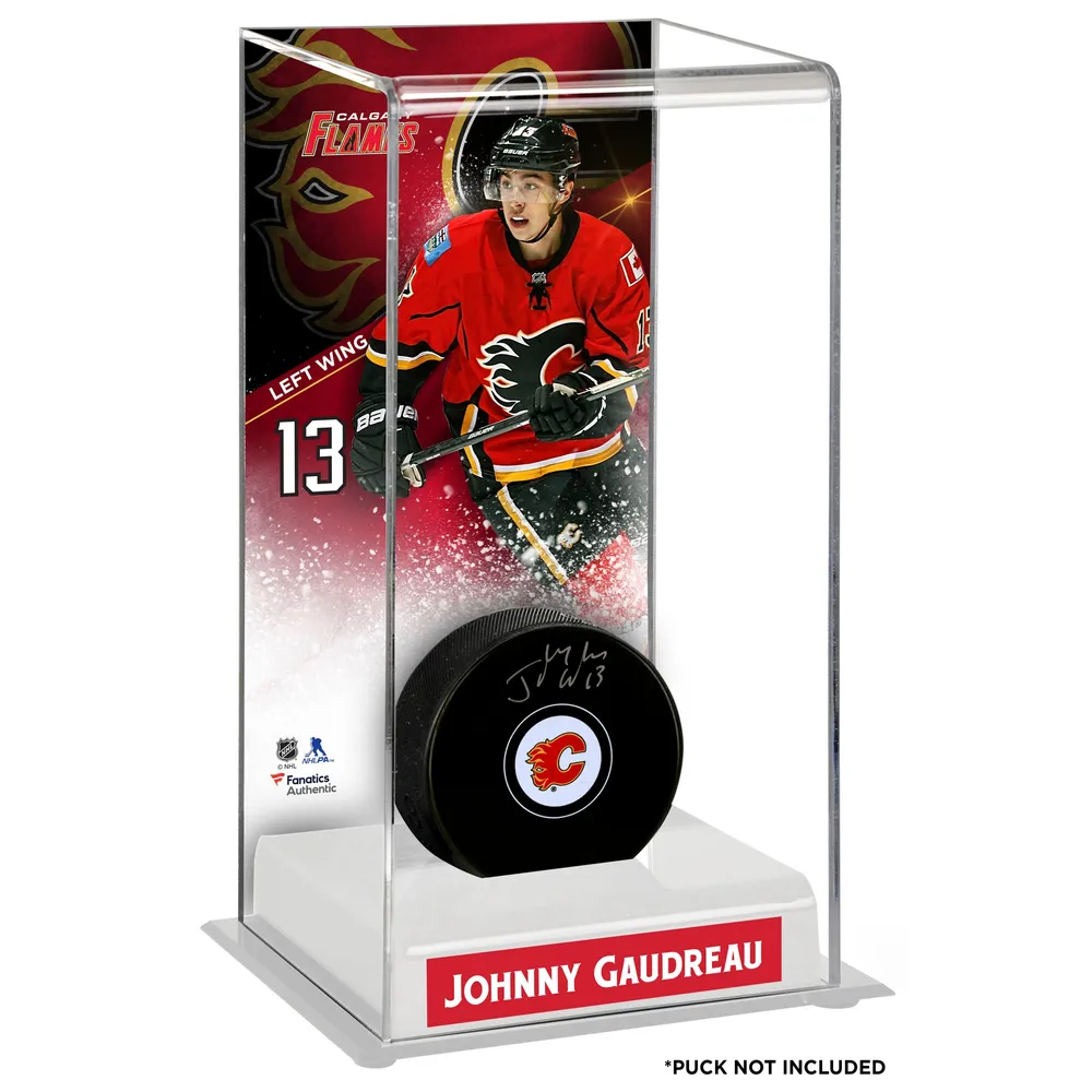 Johnny Gaudreau Calgary Flames Unsigned Red Jersey Skating Photograph