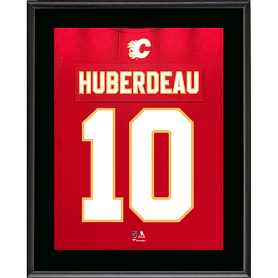 Plaque de joueur sublimée avec numéro de maillot de 10,5" x 13" des Flames de Calgary de Jonathan Huberdeau
