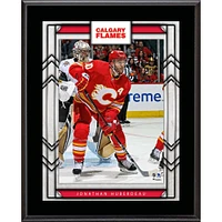 Plaque de joueur sublimée de 10,5" x 13" des Flames de Calgary de Jonathan Huberdeau