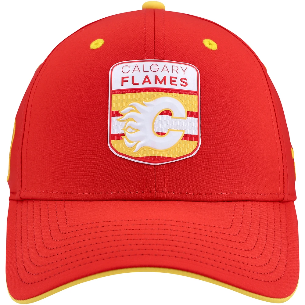Men's Fanatics  Red Calgary Flames Authentic Pro Draft Stretch-Fit Hat