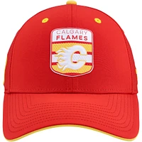 Men's Fanatics  Red Calgary Flames Authentic Pro Draft Stretch-Fit Hat