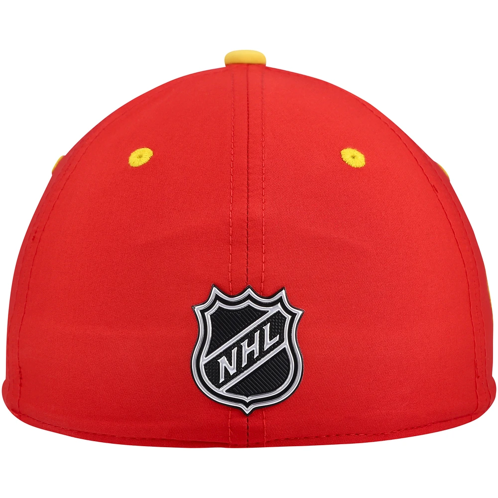 Men's Fanatics  Red Calgary Flames Authentic Pro Draft Stretch-Fit Hat