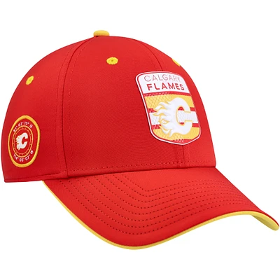 Men's Fanatics  Red Calgary Flames Authentic Pro Draft Stretch-Fit Hat