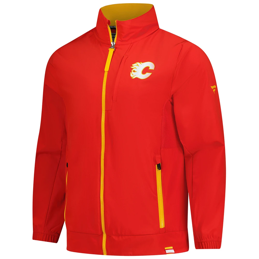 Men's Fanatics  Red Calgary Flames Authentic Pro Full-Zip Coaches Jacket