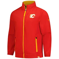 Men's Fanatics  Red Calgary Flames Authentic Pro Full-Zip Coaches Jacket
