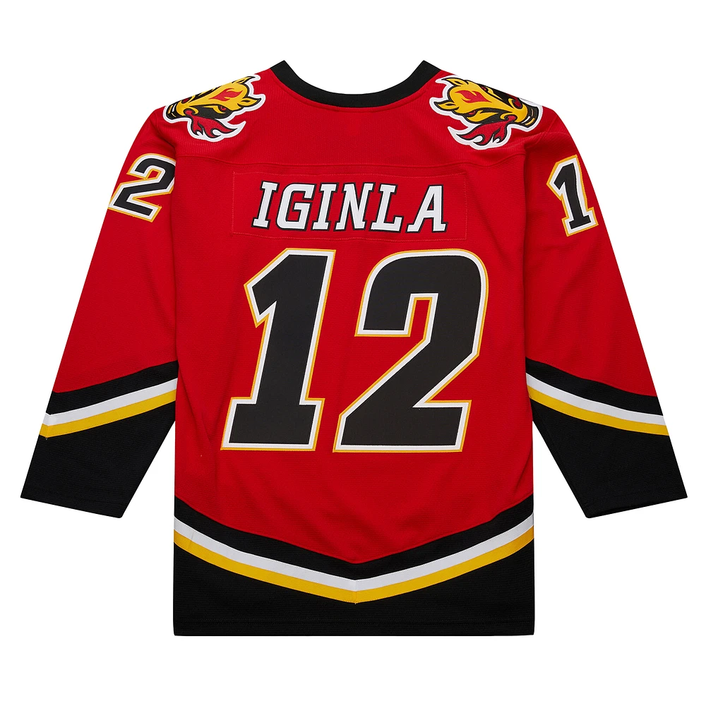 Men's Mitchell & Ness Jarome Iginla Red Calgary Flames 2003/04 Throwback Powerplay Jersey