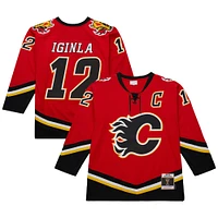 Men's Mitchell & Ness Jarome Iginla Red Calgary Flames 2003/04 Throwback Powerplay Jersey