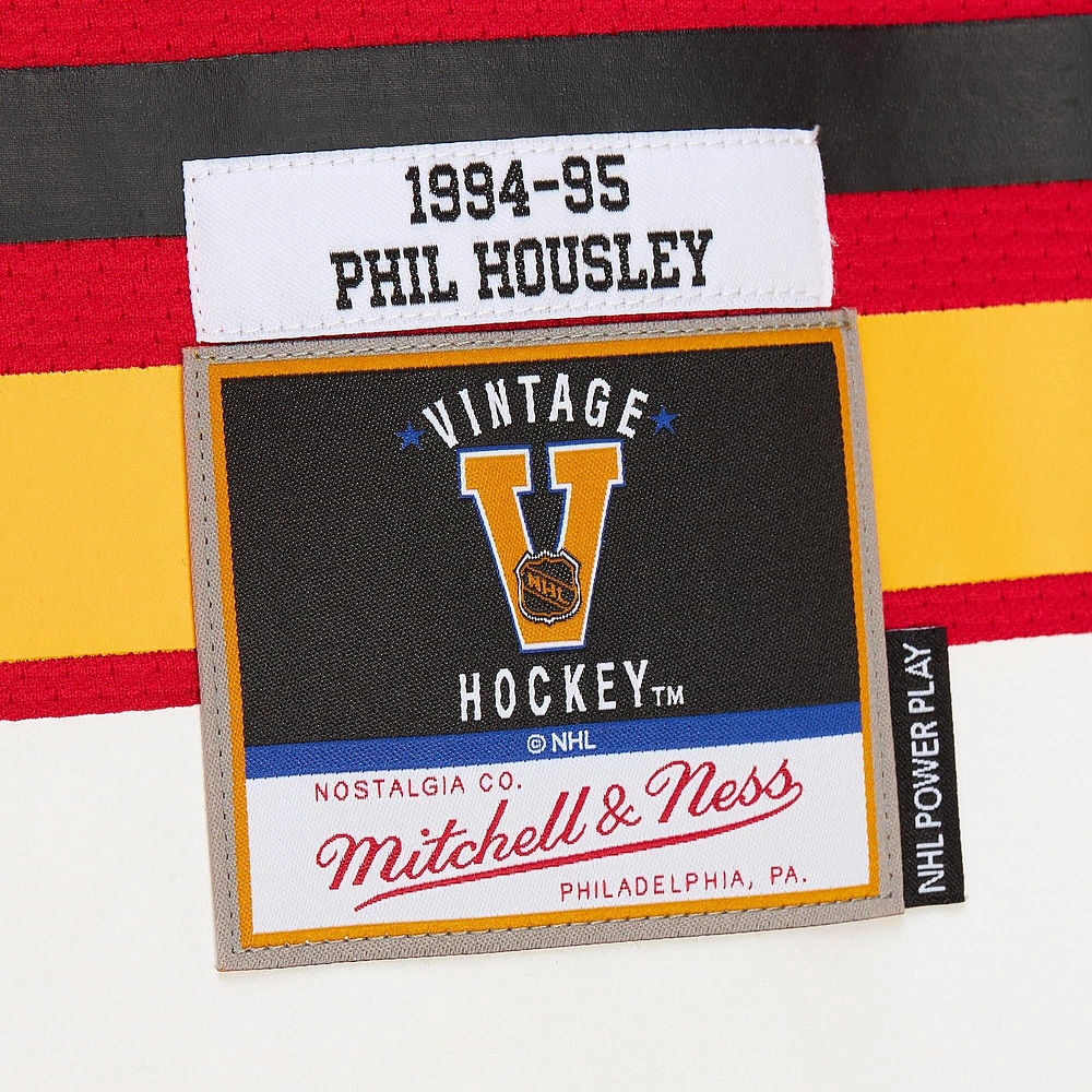 Men's Mitchell & Ness Phil Housley Red Calgary Flames 1994/95 Power Play Throwback Jersey