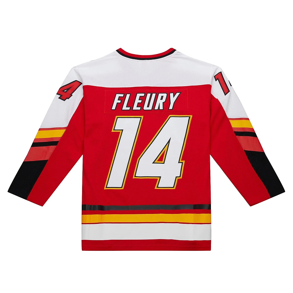 Men's Mitchell & Ness Theoren Fleury Black Calgary Flames 1994/95 Alternate Captain Power Play Throwback Jersey