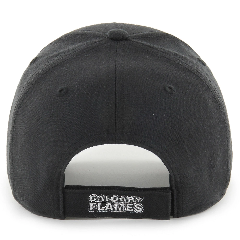 Men's '47 Calgary Flames Black & White MVP Adjustable Hat