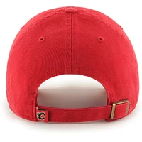 Men's '47 Red Calgary Flames Clean Up - Adjustable Hat