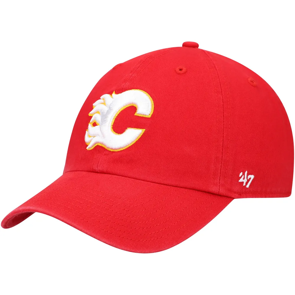 Casquette réglable '47 Red Calgary Flames Team Clean Up pour hommes