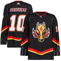 Men's adidas Jonathan Huberdeau Black Calgary Flames Alternate Primegreen Authentic Jersey