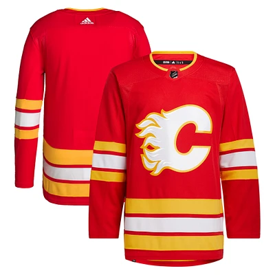 Adidas rouge Calgary Flames 2020/21 domicile pour hommes - Maillot authentique Primegreen