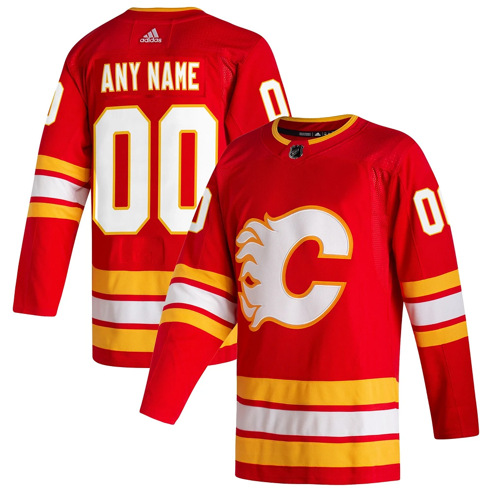 Homme adidas Red Calgary Flames 2020/21 Domicile - Maillot Authentic Pro Custom