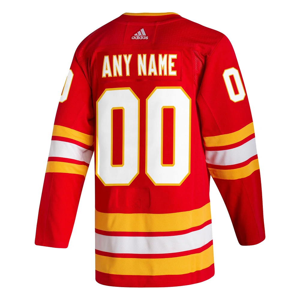 Homme adidas Red Calgary Flames 2020/21 Domicile - Maillot Authentic Pro Custom