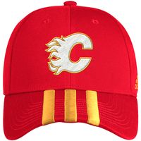 Men's adidas Red Calgary Flames Three Stripe - Adjustable Hat