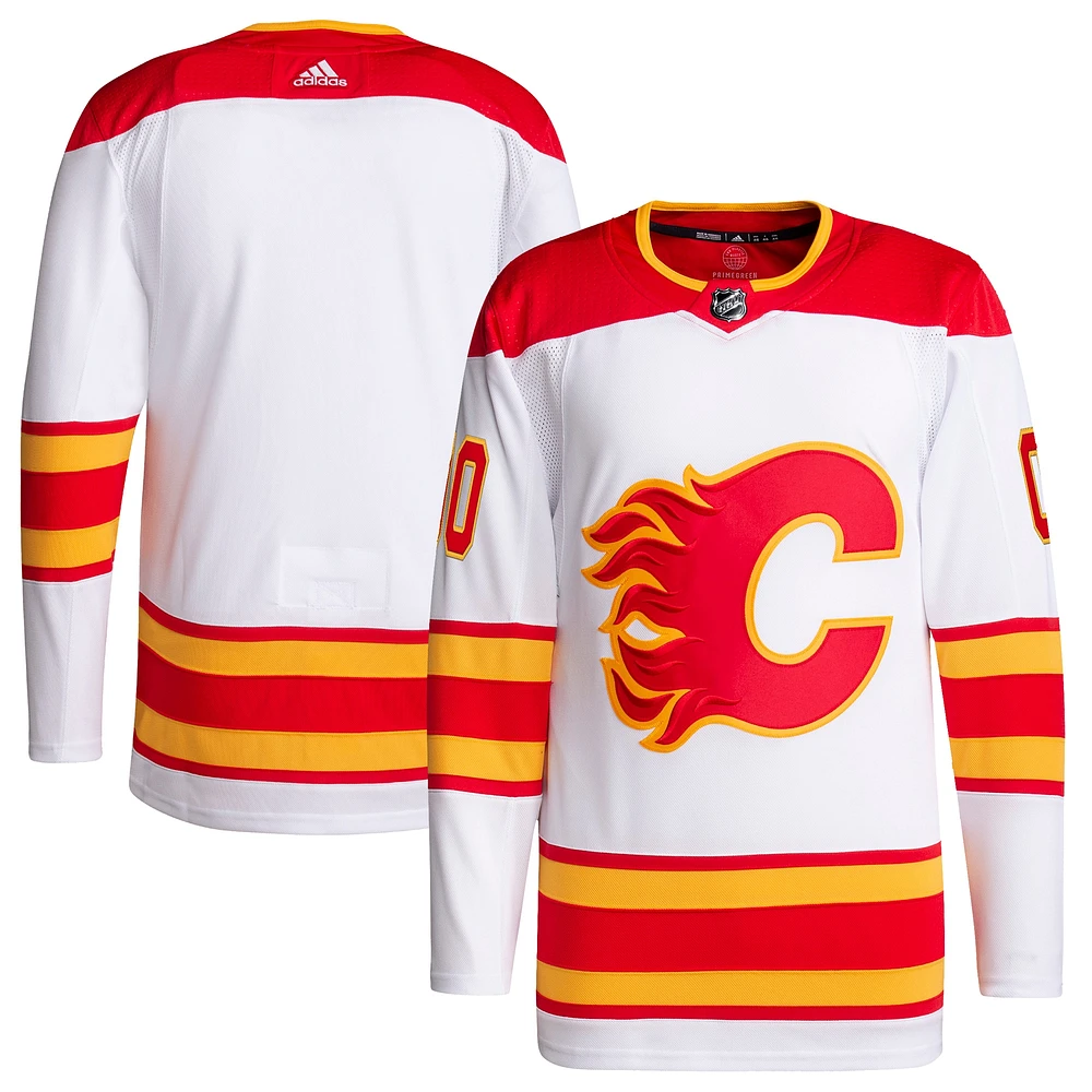 Adidas pour hommes, blanc, Flames de Calgary - Maillot authentique Primegreen