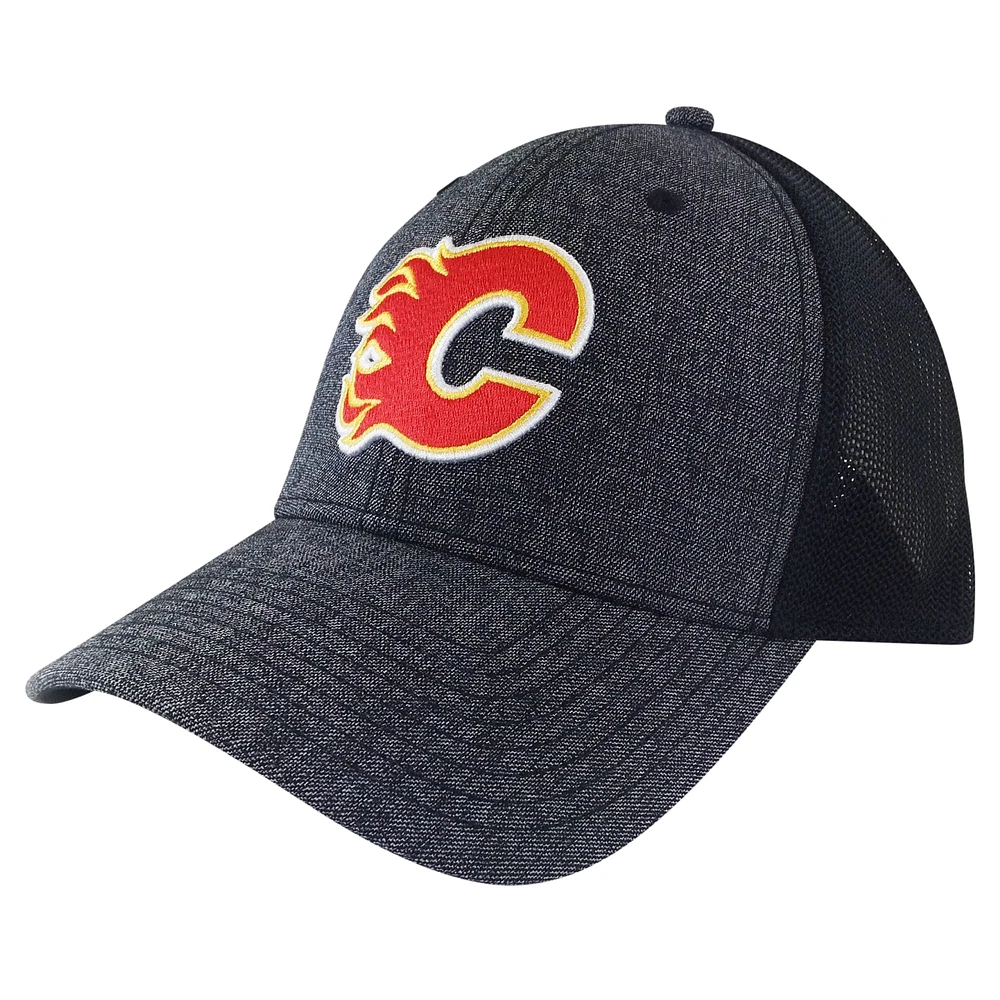 Casquette flexible pour hommes American Needle Heather Charcoal des Flames de Calgary