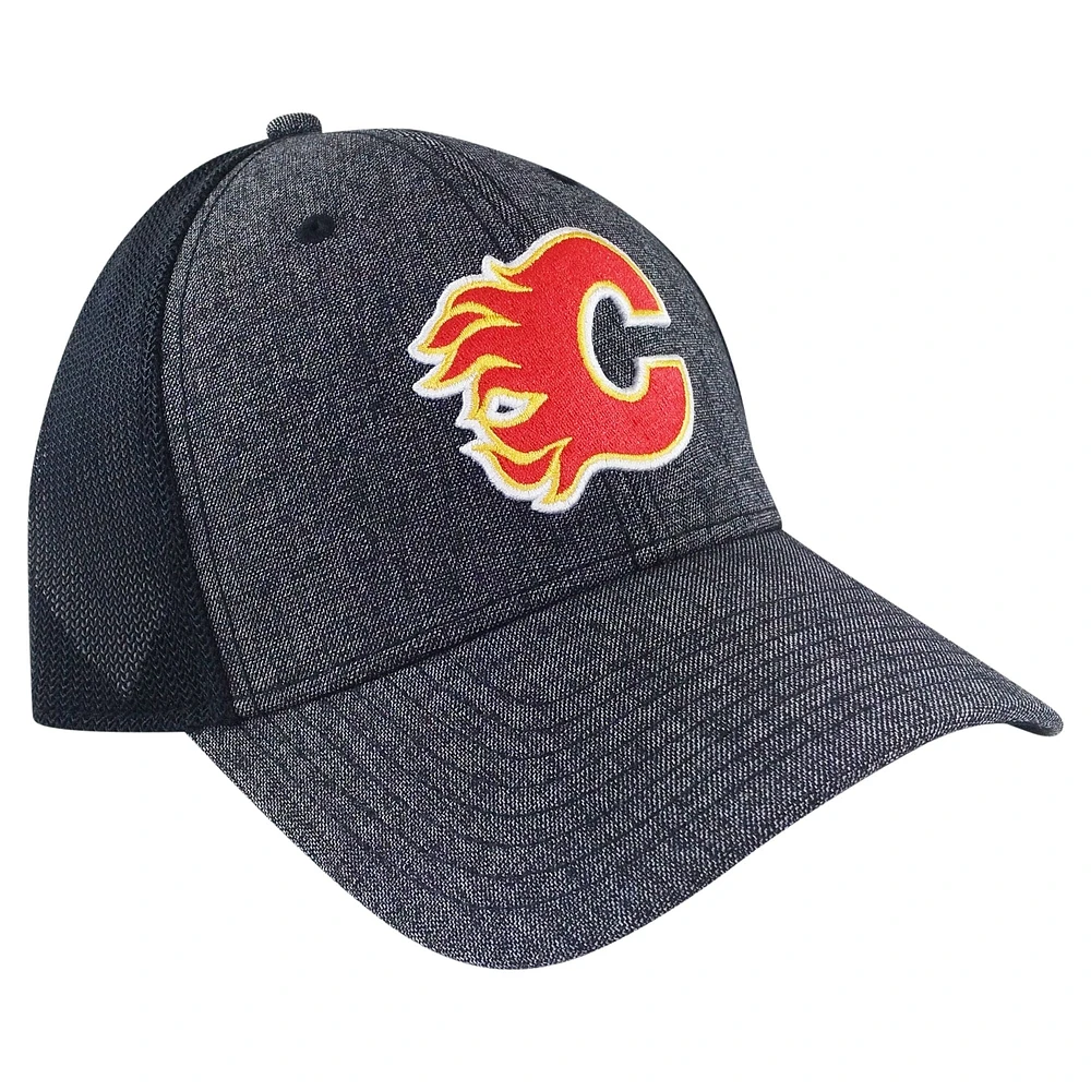 Men's American Needle Heather Charcoal Calgary Flames Flex Hat