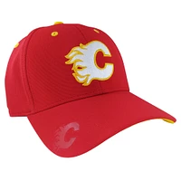 Casquette flexible principale E-Boss des Flames de Calgary American Needle rouge pour hommes