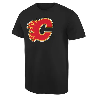 Calgary Flames Team Primary Logo T-Shirt - Black