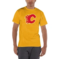 T-shirt en jersey vieilli Champion Gold des Flames de Calgary pour hommes