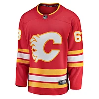 Fanatics pour hommes Adam Ruzicka, joueur échappé à domicile des Flames de Calgary, rouge - Maillot