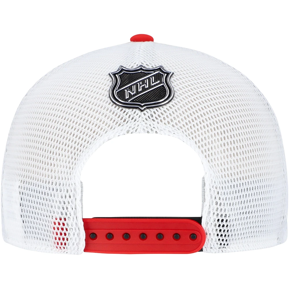 Men's Fanatics Black/White Calgary Flames Authentic Pro Rink Alternate Trucker Adjustable Hat