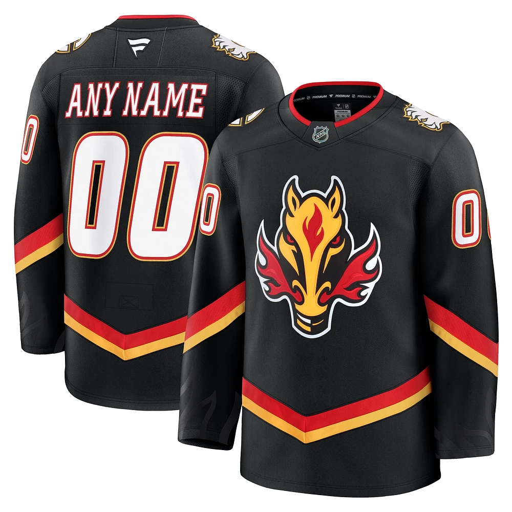 Maillot personnalisé de qualité supérieure pour hommes Fanatics Black Calgary Flames