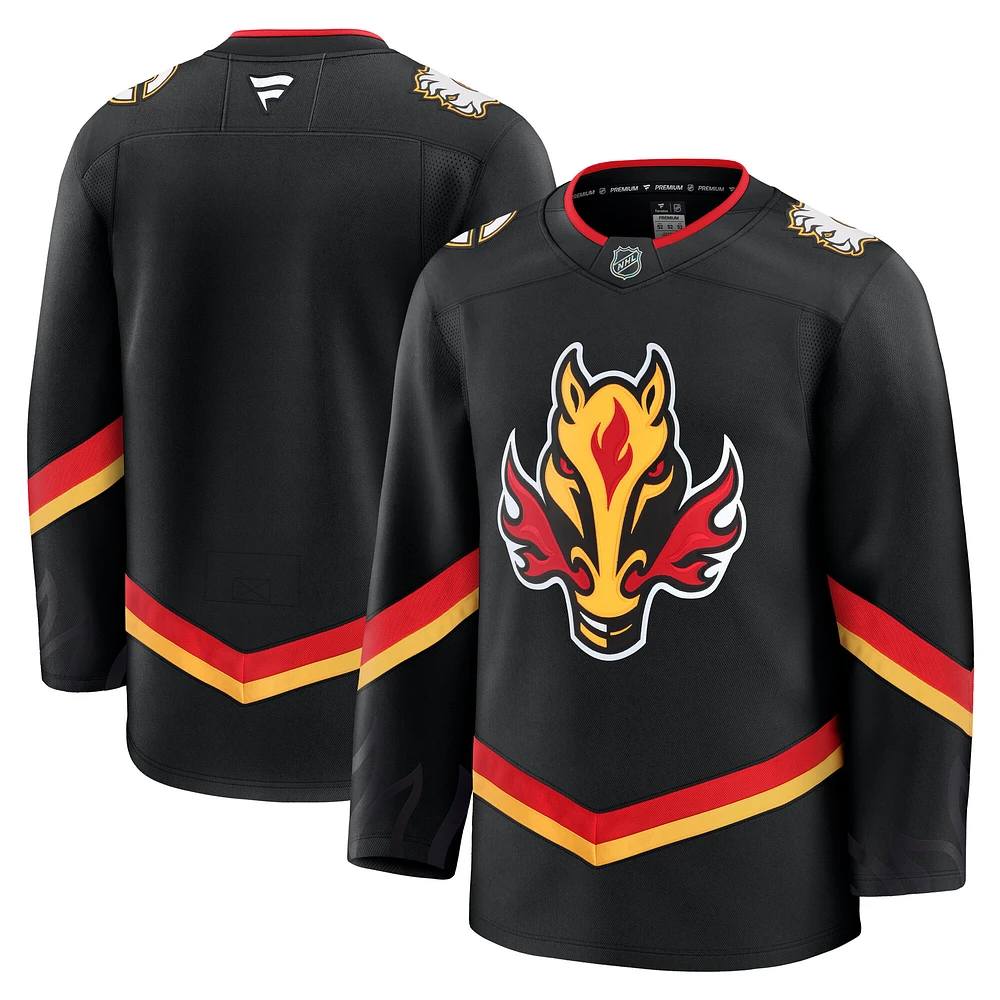 Maillot de remplacement noir Fanatics Calgary Flames Premium pour homme