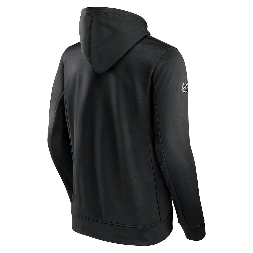 Men's Fanatics Black Calgary Flames  Authentic Pro Alternate Logo Fleece Pullover Hoodie