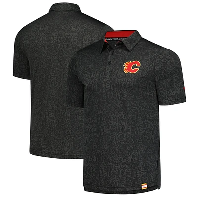 Men's Fanatics Calgary Flames Authentic Pro Jacquard Polo