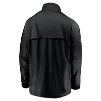 Veste zippée intégrale Fanatics noire authentique Pro Locker Room Rink pour homme des Flames de Calgary
