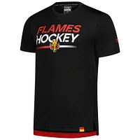 Men's Fanatics Black Calgary Flames Authentic Pro Tech T-Shirt