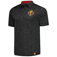 Men's Fanatics  Black Calgary Flames Jacquard Polo