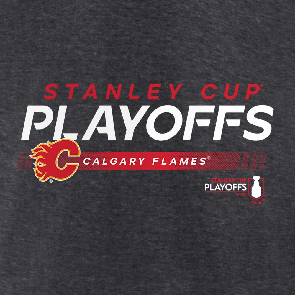 Men's Fanatics Branded Black/Heathered Gray Calgary Flames