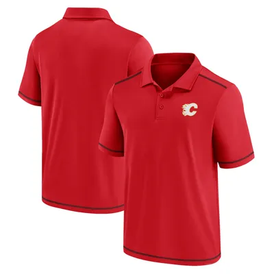 Calgary Flames Fanatics Branded Primary Logo Polo - Red