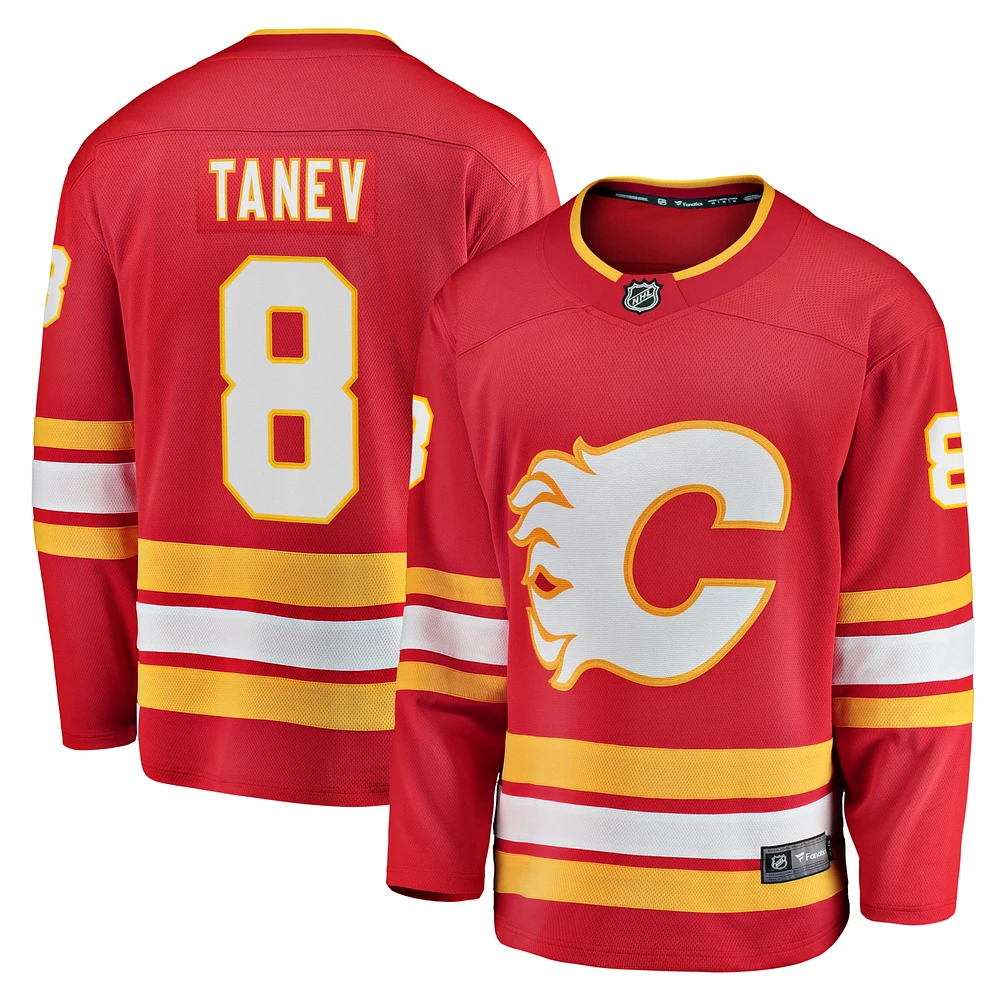 Fanatiques masculins de marque Christopher Tanev Red Calgary Flames Home Breakaway - Maillot joueur