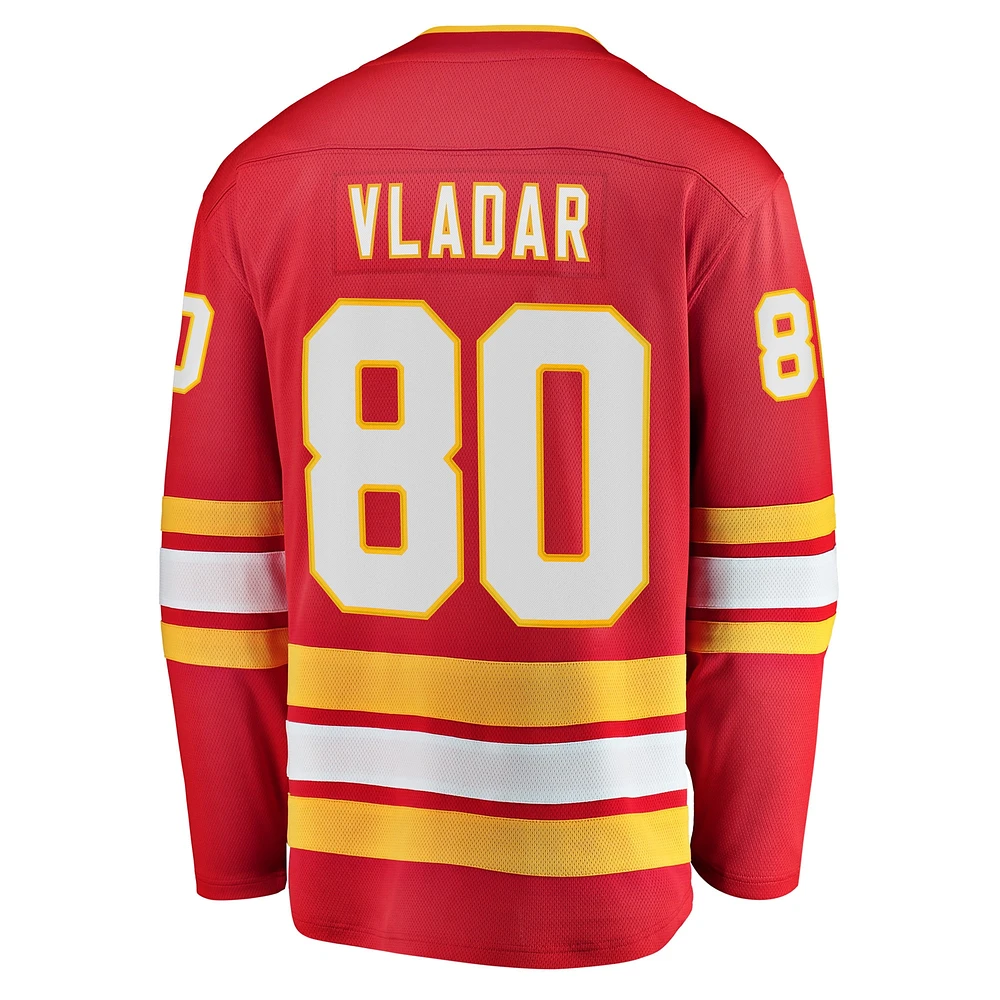 Men's Fanatics Daniel Vladar Red Calgary Flames Home Breakaway Player Jersey