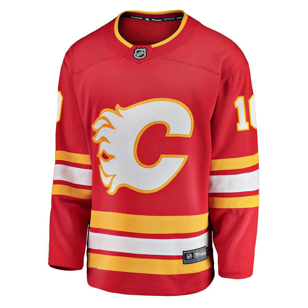 Fanatics pour hommes Jonathan Huberdeau rouge Maillot de joueur échappé à domicile des Flames Calgary