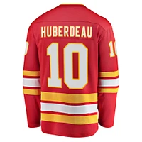 Fanatics pour hommes Jonathan Huberdeau rouge Maillot de joueur échappé à domicile des Flames Calgary