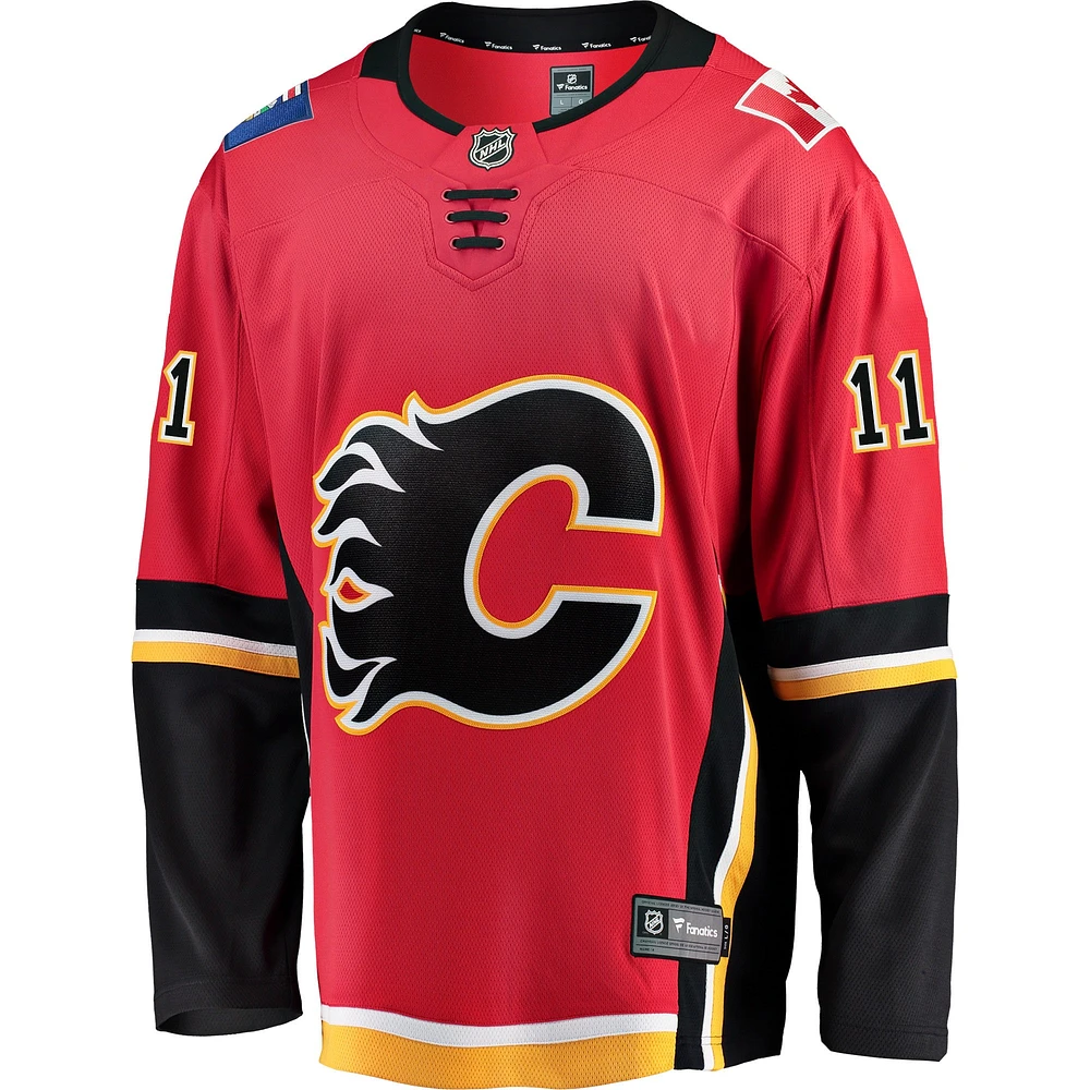 Fanatiques masculins de marque Mikael Backlund Red Calgary Flames Alternate Breakaway - Maillot joueur