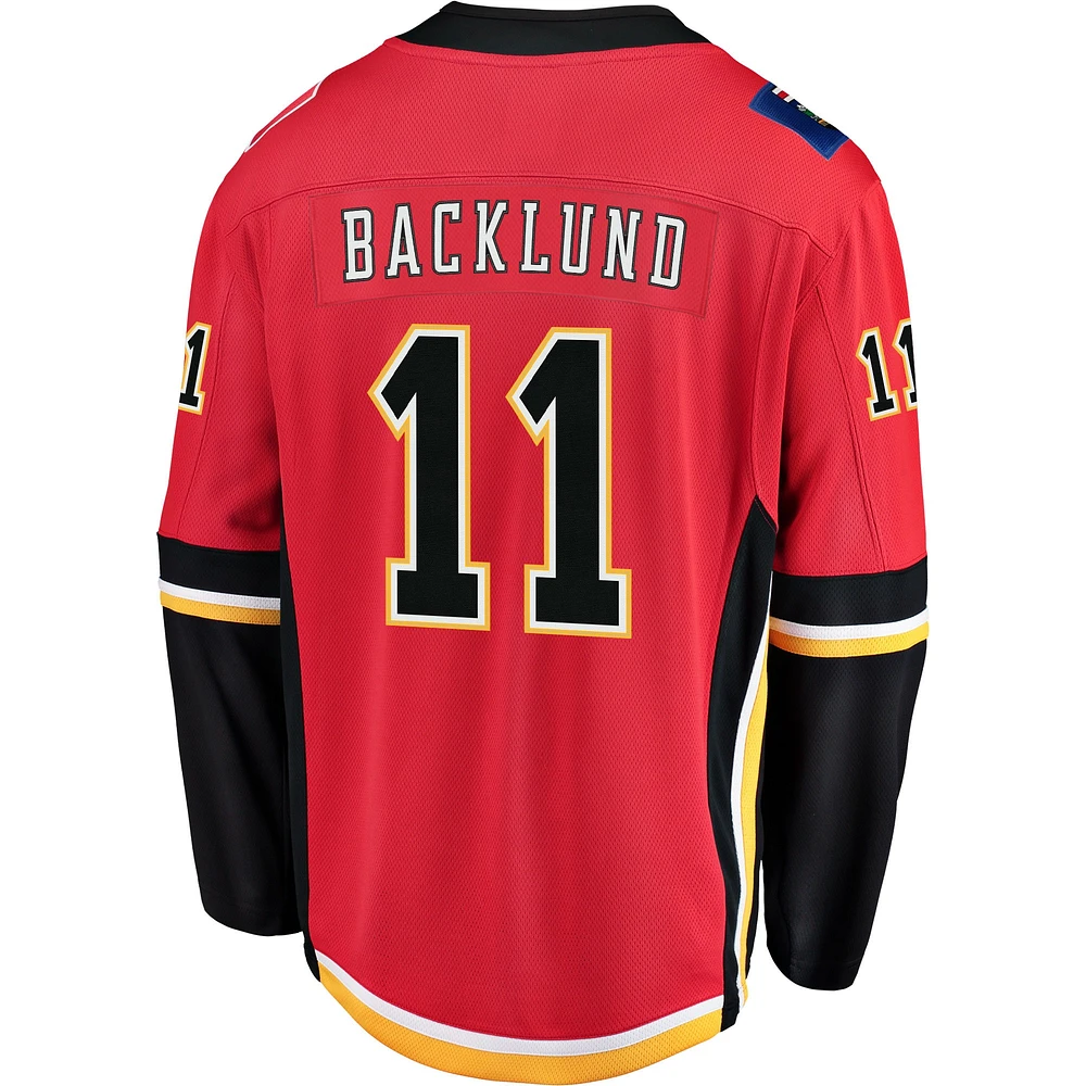 Fanatiques masculins de marque Mikael Backlund Red Calgary Flames Alternate Breakaway - Maillot joueur