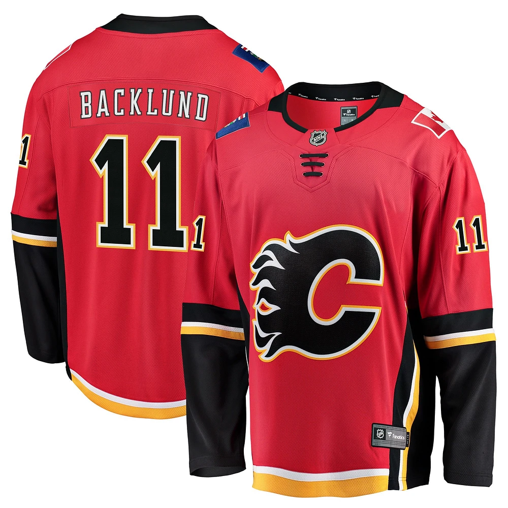 Fanatiques masculins de marque Mikael Backlund Red Calgary Flames Alternate Breakaway - Maillot joueur