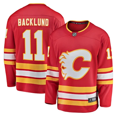 Maillot de joueur échappé à domicile Fanatics Mikael Backlund des Flames Calgary, rouge, pour hommes