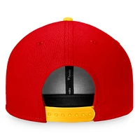 Casquette Snapback à couleurs contrastées fondamentales des Flames de Calgary Fanatics rouge/or pour hommes