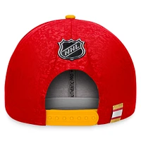 Casquette Snapback Authentic Pro City Fanatics rouge/jaune des Flames de Calgary pour hommes